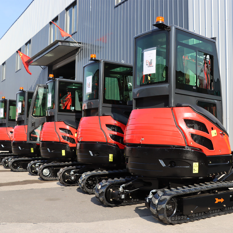 Urban Farming Gardening - Klimatisierte Kabine Mini-Raupenbagger Diesel-Traktor 1,8t 2t