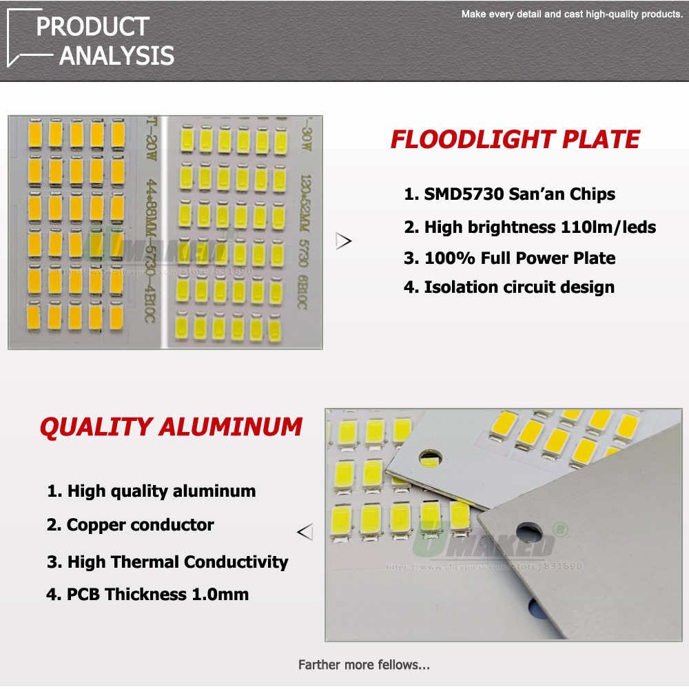 5PCs LED Flutlicht Ersetzen Pl – Flood Tray Table Bewertung und Preis